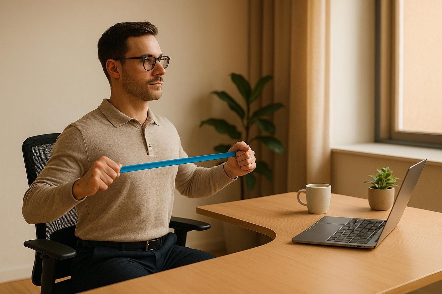 10 Resistance Band Exercises for Desk Jobs
